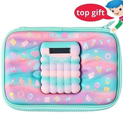 Preisvergleich Produktbild Smiggle Taschenrechner Blend Hartschalenmäppchen hellblau