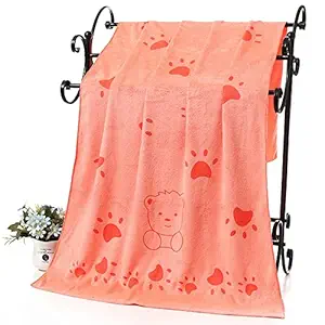 KUTKUT Dog Towel, Looluuloo Microfiber Drying Towels for Dog, Dog Bath Towel, Beach Towel, Absorbent Towel Suitable for Small and Medium Dogs (Orange: 140 x 70cm)