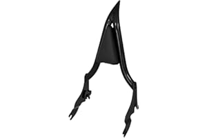 HCmotorku Dossier passager arrière amovible avec coussin pour Harley Touring Road King Street Glide Electra Glide Road Glide Road FLHR FLHX FLHT FLTR 2009-2023 Noir 40,6 cm