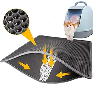 LeToo Grey Cat Litter Mat Trapping for Litter Box, XL Jumbo 30