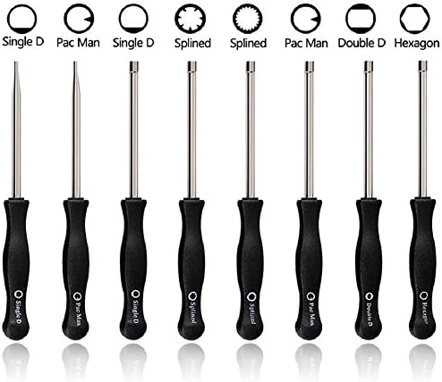 Apogo 2-Cycle Carburettor Adjustment Tool Kit, 8-Piece Kit Including 21-Teeth Splined, Pac-Man, Single D, Double D, Hexagon, Geared Teeth, Hexagonal Socket For Common 2-Cycle Small Engines