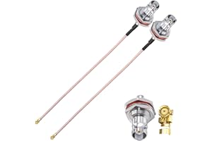 TUOLNK Cable BNC IPX BNC hembra a U.FL IPX Cable coaxial IPEX de 8 pulgadas (20 cm) RG178 Cable de puente flexible BNC UFL Mini PCI 50ohm para tarjeta PCI WiFi Enrutador inalámbrico Paquete de 2
