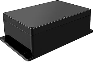 Therlan Abzweigdose Schwarz Wasserdichtes IP65, Abzweigkasten Kunststoff Groß Abzweigdose Aufputz, Verteilerdose Schwarz Gehäuse Elektronik Verteilerdose Außen Wasserdicht 263 * 182 * 95mm