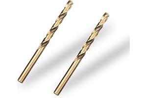Meccion HSS-Co 2pcs 8.0mm Brocas Helicoidales para Metal, Acero Inoxidable, Madera, Plástico y Hierro