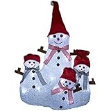 Familia Muñeco Nieve Luces LED Decoracion Navidad 32 LED 25x20x34 cm Largo x Ancho x Alto