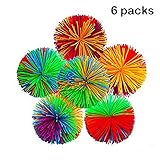 Menge: Ein Paket enthält 6 Stück Affe Faden Bälle. Es gibt 6 Farben, rot, orange, gelb, grün, blau, lila für diese Bälle. Jeder Ball ist in zufälligen Farbkombinationen, bunt und lebendig.