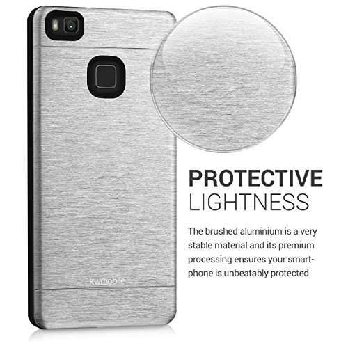 kwmobile Funda para Huawei P9 Lite - Carcasa Protectora de  Aluminio  para m  vil - Case  Trasero   Plata 
