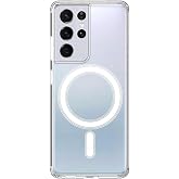 KZY İletişim Samsung Galaxy S21 Ultra Kılıf Kablosuz Şarj Destekli Şeffaf Silikon Kapak