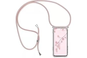 HongMan Funda con Cuerda para Samsung Galaxy S20, Carcasa Transparente Suave TPU Silicona Case con Ajustable Colgante Cordon Colgar Collar Correa de Cuello Cadena Cordón,Oro Rosa