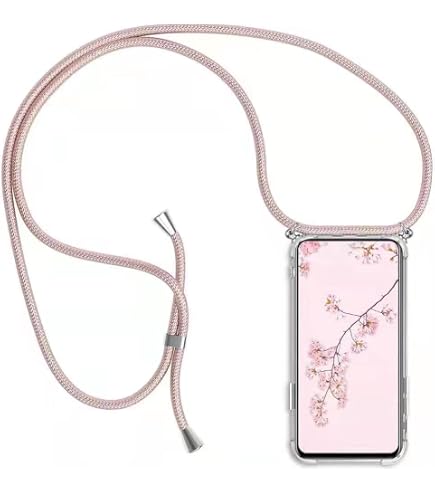 GoodcAcy Cover con Collana per Xiaomi Mi 11,Custodia Silicone Liquido con Cordino per Xiaomi Mi 11,Custodia con Regolabile Collana Case con Laccio Tracolla per Xiaomi Mi 11,Pink