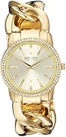 So & Co New York SoHo Women's Quartz Watch with Gold Dial Analogue Display and Gold Stainless Steel Bracelet 5071.3