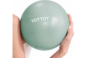 YOTTOY Pilates Ball, 10-inch Exercise Ball with Anti-Burst Technology for Stability, Stability Ball for Yoga, Pilates, Physical Therapy