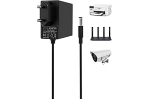 RENGOGA 9V Netzteil,1A DC Power Adapter mit 5-Wege Daisy Chain Kabel, Center Negative, für Drucker CCTV Überwachung und Anderen 9V Effektpedalen, 100-240V AC
