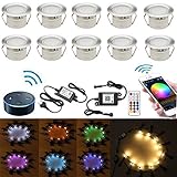 ✔ 24 Key Remote Controller: Wenn Sie Probleme mit der APP haben, können Sie auch die 24 Tasten RF Remote verwenden,können Sie frei kontrollieren die Farbe und Helligkeit der Lampe ,Garantie:3 Jahre.