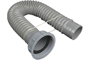 ZYWUOY Tubo di scarico per lavello da cucina, tubo di scarico flessibile in PP+PVC, adatto per tubo dell'acqua di drenaggio del contenitore della cucina e del bagno, 40 cm