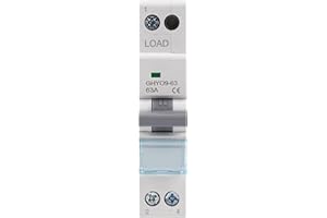 Jadeshay Commutatore,Interruttore di Trasferimento Manuale 400VAC 63A Interruttore Separatore di Carico Interruttore Magnetotermico Differenziale con Indicatore di Potenza,Montaggio su Guida DIN