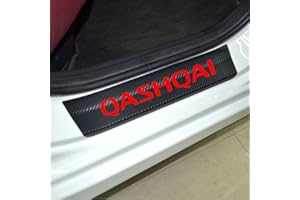 Qirc Protezione per davanzale della portiera dell'auto in fibra di carbonio, per Nissan Qashqai, adesivo decorativo per davanzale della portiera dell'auto, accessorio decorativo per modellazione