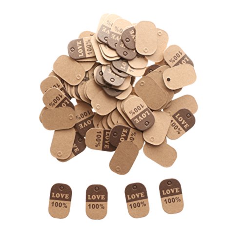 MagiDeal 95pcs 100% LOVE Papier Geschenkanhänger Etiketten Papieranhänger - 5