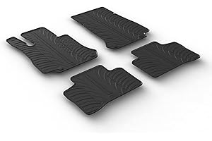 GLEDRING Satz Gummimatten kompatibel mit Mercedes GLC X253 2015-2022 & GLC Coupe C253 2016-2022 (T Profil 4-teilig + Montage-clips)
