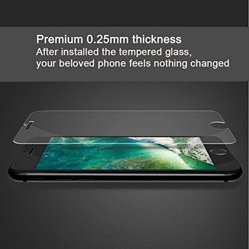 aiMaKE 2 Stück Ultra-klar Panzerglas Schutzfolie für iPhone 7 | 3D Touch | Ultra-dünn Folie (nur 0,25mm) | Anti-Kratz | Blasenfrei - 2