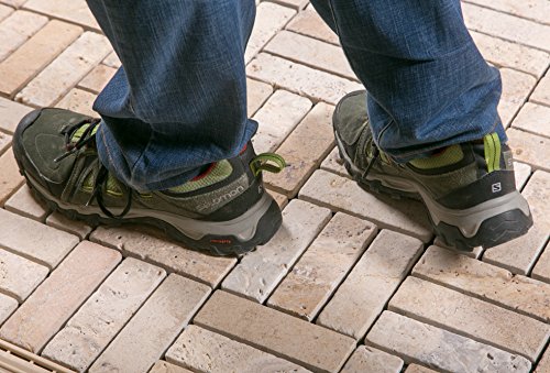 BodenMax® Naturstein Travertin Click Bodenfliesen Set 30 x 30 cm Terrassenfliesen Stone Terrassenplatte Stein Fliese beige Klickfliesen (8 Stück) - 6