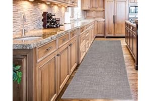 Tadi & Imperio1979 Alfombra Larga Vinilo Trenzado para Pasillo Cocina Dormitorio a Medida Presencia Natural de Alta Resistencia con Trasera de PVC Antideslizante (Twist 7833)