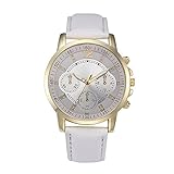 Juliyues Herren Digitales Zifferblatt Analog Quartz Uhren Armband mit Lederband