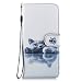 Produktbild Samsung S8 Hülle, Samsung S8hüle, Alfort Prämie PU Leder Schutzhülle Lederhülle für Galaxy S8 Tasche Wallet Flip Case Cover mit Karten Steckplatz (Britische kurze Katze) + Gemalt Lanyard