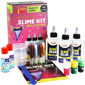yucky science ultimate slime making kit for kids glitter and sparkle.make 15+ slimes. age 4 years and above (Multi color)