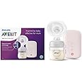 Philips Avent Electric Single Breast Pump SCF395/11, Personalised Experience, Flexible Silicone Cushion, Bottle, Natural Moti