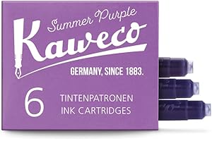 Kaweco Wieczne wkłady atramentowe Summer Purple do piór wiecznych z krótkimi standardowymi wkładami, 6 wkładów wiecznych do wkładów atramentowych, wielu markowych producentów, atrament do piór wiecznych, fioletowy