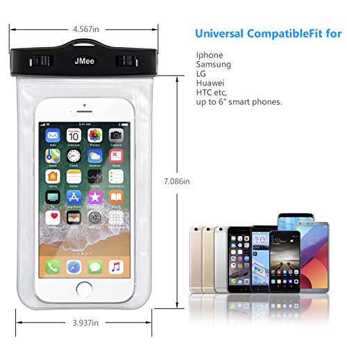 Custodia impermeabile universale, durevole impermeabile, Touch Responsive finestre trasparenti, sistema di chiusura ermetica per Phone, barca/escursionismo/nuoto/immersione