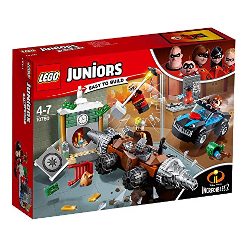 10760 LEGO Juniors Underminer Bank Heist Incredibles 149 Pieces Age 4+  and a FREE Lego Minifigure (random figure)