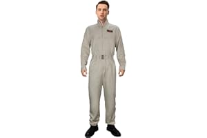 Funhoo Adultos Fantasma Caza Disfraz de Halloween Cosplay Afterlife Hombres Mono Película Ghost Buster Fiesta Traje