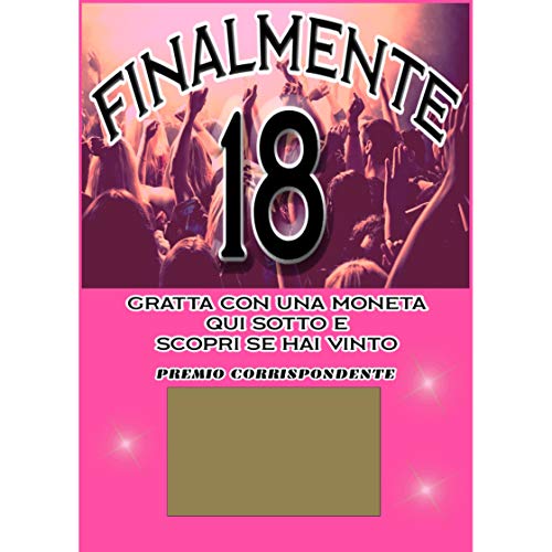 Gratta E Vinci Festa 18 Anni Lei Horus Creations - Kit 15 Biglietti Gratta E Vinci Da Personalizzare Rosa - Rendi Divertente E Originale Il Tuo Compleanno - Inviti Diciottesimo Per Compleanno Ragazza