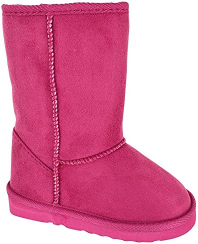 EYESONTOES NEW KIDS GIRLS WARM FAUX FUR LINED SNUGG WINTER GLITTER INFANTS BOOTS SIZE 6-2