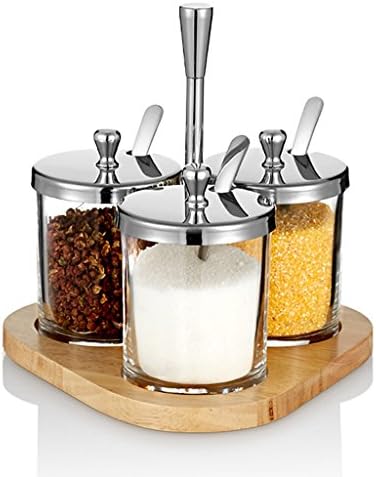 ZXLDP Kitchen Shelves Organiser Glass Seasoning Cans Set Creative Seasoning Bottle Home Seasoning Tank Kitchen Salt Cans Style Optional ( Color : Style 2 )