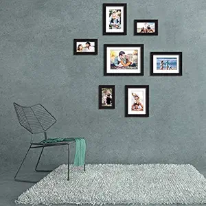 Art Street Love 7 Black Wall Photo Frames Collage Picture Frames Wall Gallery Mix Size (3 Units 4x6, 3 Units 6x8, 1 Unit 8x10)|| Free Hanging Accessories Included ||