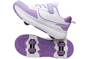 ENEN Scarpe con Rotelle Bambina, Outdoor Stile di Strada Sportive Scarpe da Skateboard, 4 Ruote Skateboard Sneakers Multisport Scarpe da Ginnastica da Pattini per Ragazze e Ragazzi