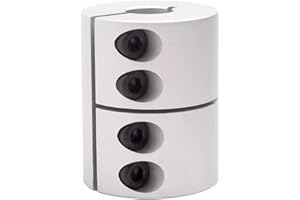 BORDSTRACT Accouplement Rigide à Pince De 14 mm à 14 mm, Diamètre 32 mm, Longueur 45 mm, Connecteur D'Arbre Moteur En Aluminium Pour Servomoteur D'Imprimante 3D CNC