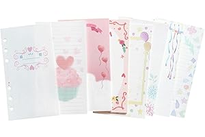 TOPHOMER Papel de repuesto con líneas A5 para planificador/carpetas/organizador personal de Filofax, papel de hojas sueltas perforadas con 6 orificios, 101 hojas/202 páginas