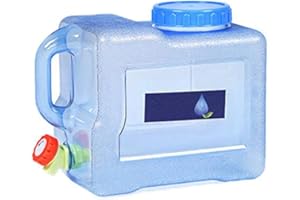 Fablcrew Camping Jerrican Alimentaire avec Robinet 5L, Épaississement Reservoir Deau Potable Portatifs pour Camping Car Voyage Voiture Maison Extérieur