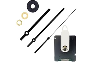 WinTaim 17MM orologeria DCF radiocomandata con set di lancette, orologeria per orologio da parete silenzioso, nero radiocomandato per sostituzione fai da te