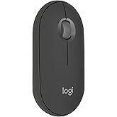 Logitech Pebble Mouse 2 M350s wireless Bluetooth sottile, portatile, leggero, personalizzabile, clic discreti, Easy-Switch pe