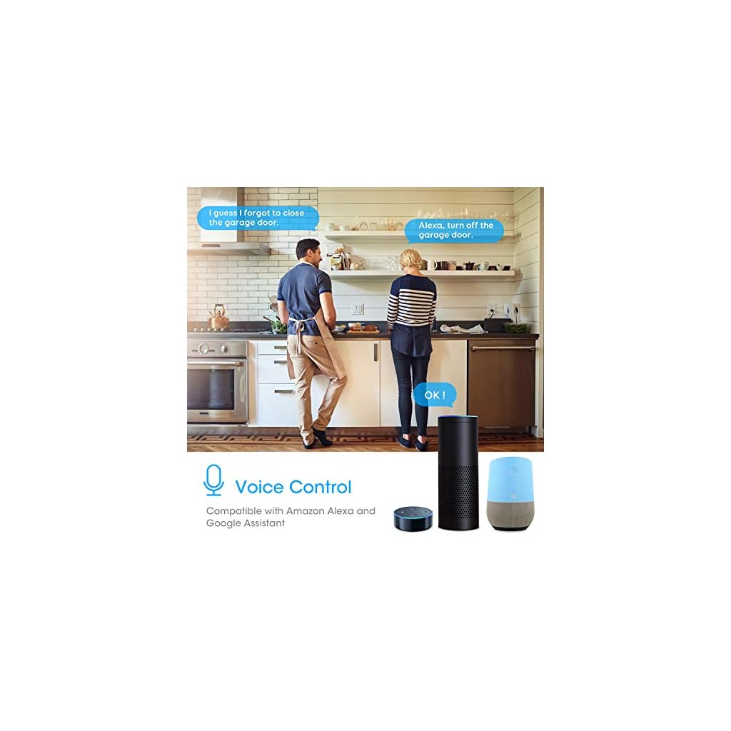 Abridor de Puerta Garaje Inteligente Wifi, Maxcio Garaje Interruptor