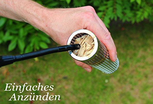 BBeeQ® Räucherröhre 30cm aus Edelstahl – bester Kaltrauch-Erzeuger für Gasgrill und Kohlegrill – Räucherbox, Pellet-Smoker - 3