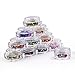 MLMSY 12 Box Metallic Colors Mixed Round Sequins Nail Art Glitters Thin Sequins Beauty Shinning Manicure Paillette DIY Nail Art Sticker Polish Decoration Makeup Nail Art Tip Random Color (12 Pcs)