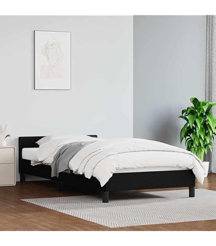 Cache-Sommier Élastique Gris Clair - Hauteur 38 Cm - Taille 90x190 Cm - Polyester Brossé Doux - Facile à Installer