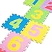 Price comparison product image Leo & Emma Click N' Play BPA-Free Numbers Foam Puzzle Play Mat, 10 Tiles Non Toxic Alphabet Puzzle Mat | Numbers 0 to 9 Flooring Mat | Eva Foam