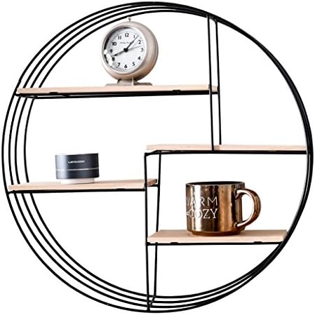 INTASHJ Shelf LOFT Wall Mount Cube Shelf for Bedroom bookshelf Geometric racks iron Separator Floating unit frame Wall decoration Design retro industrial style Shelf (Color : A)
